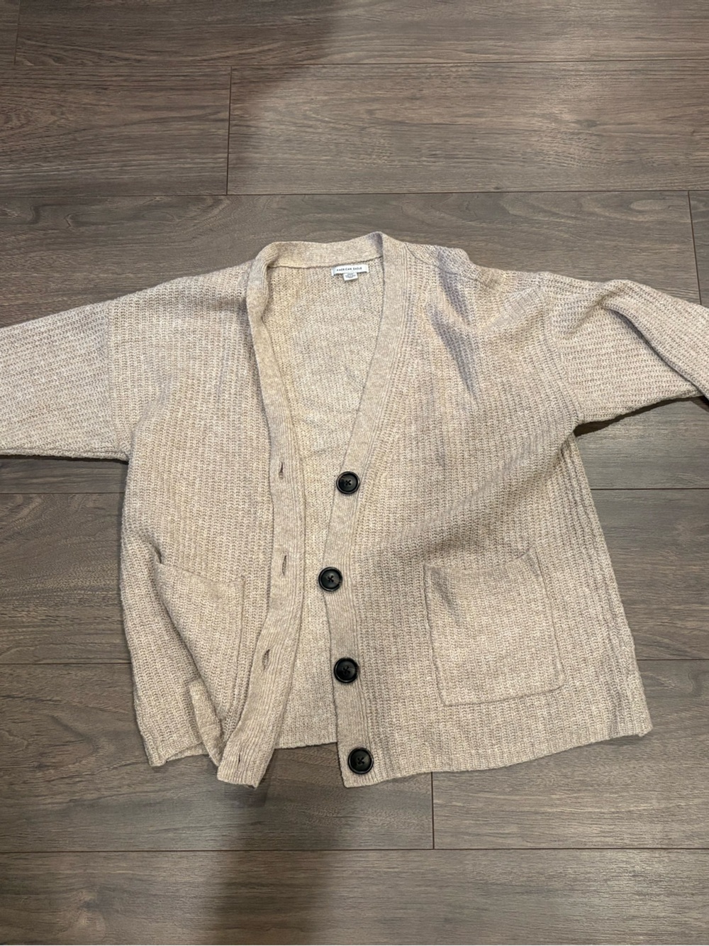 American Eagle Outfitters Neutral Knit Cardigan in Light Taupe